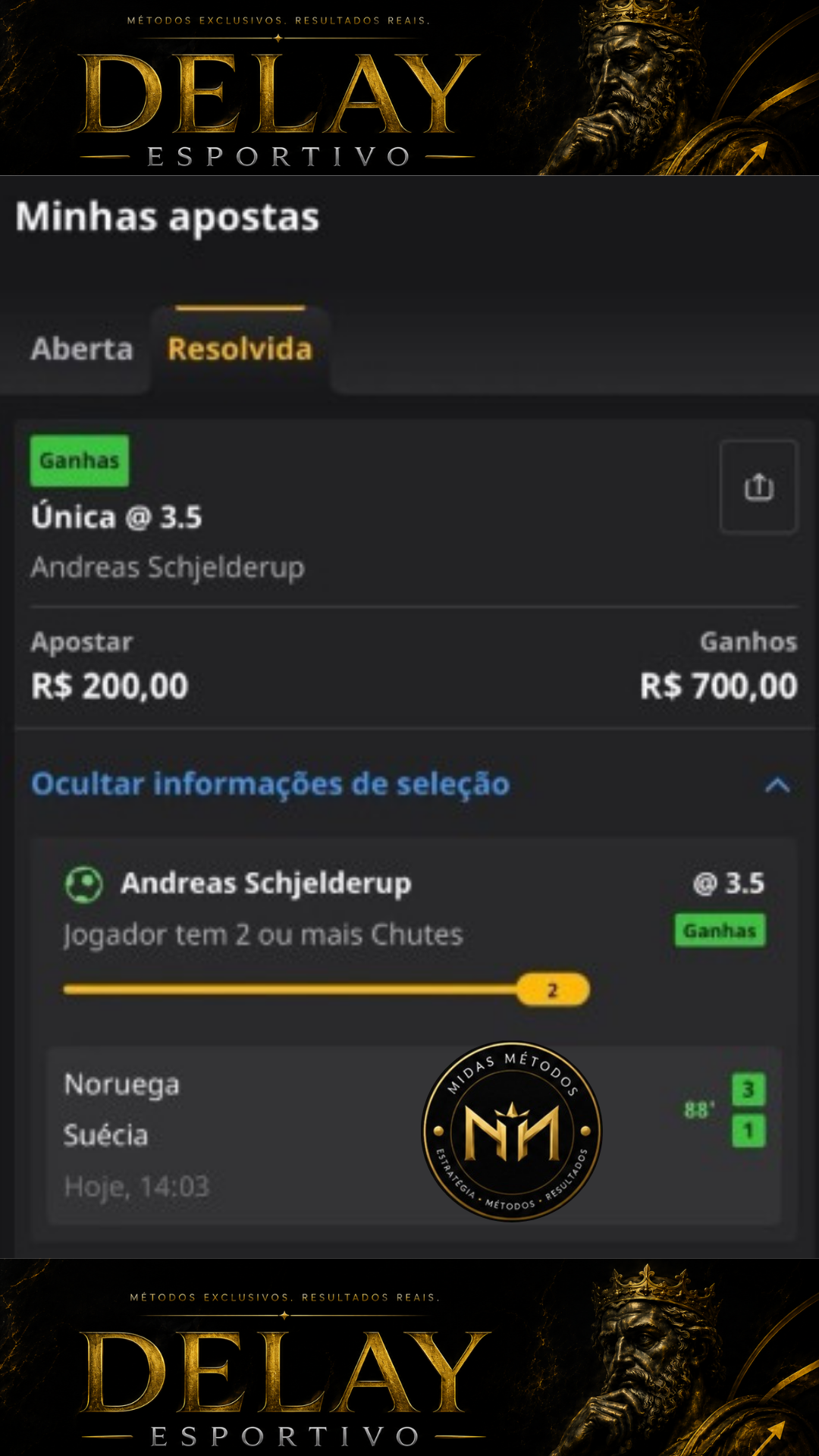 Case Midas — Resultado Real