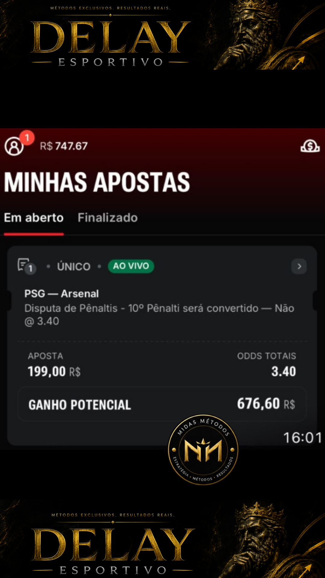 Case Midas — Resultado Real