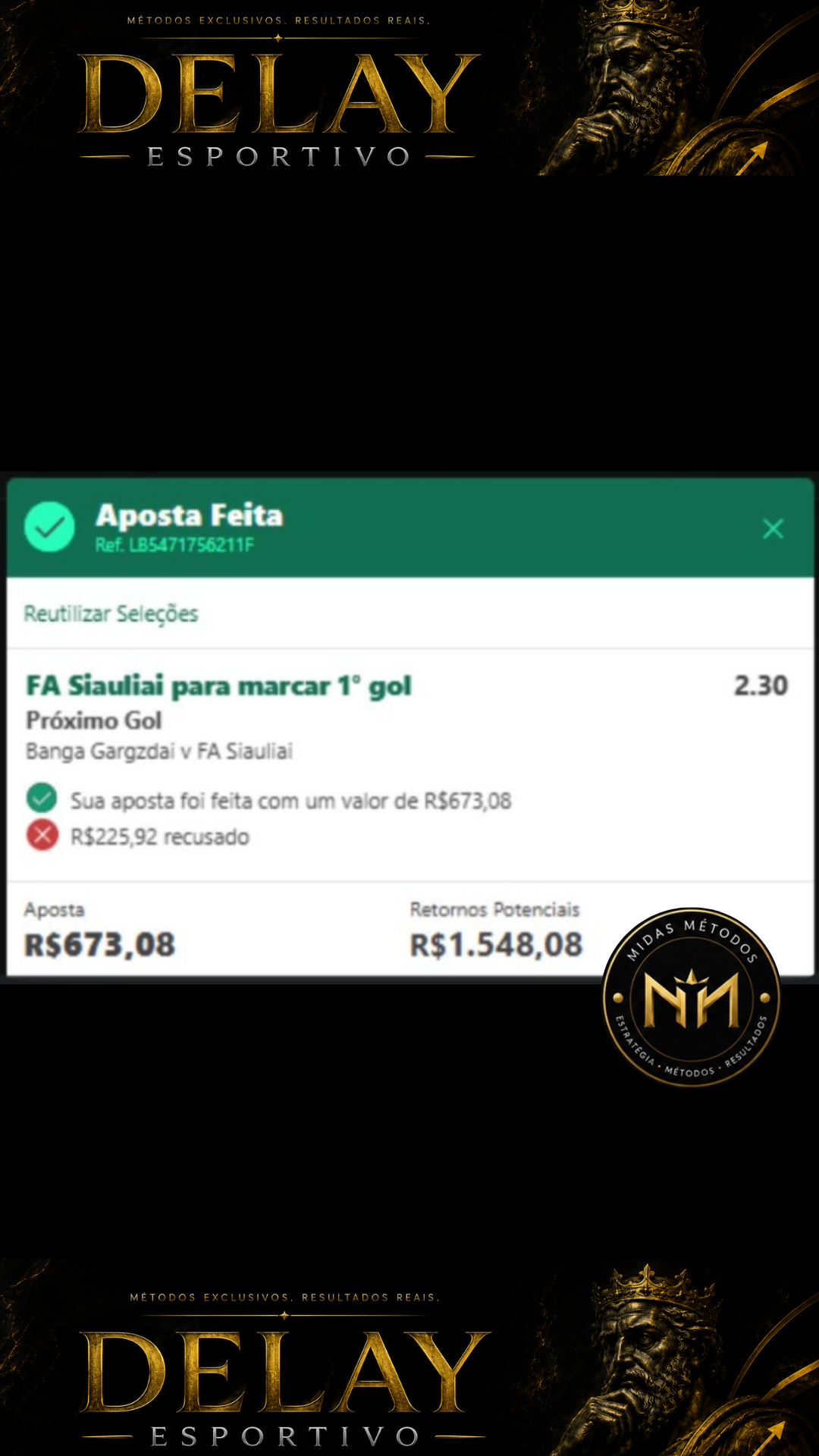 Case Midas — Resultado Real